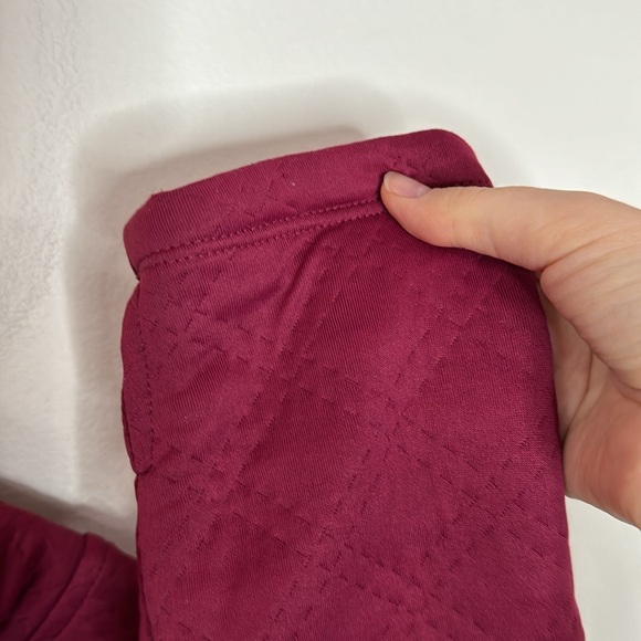 RBX Quilted cowlneck pullover tunic length hoodie burgundy hue size L - Picture 6 of 10